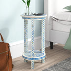 Bone Inlay End Table