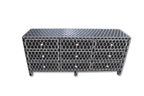 Bone Inlay Chest of 9 Drawers Honeycomb Design in Black Col