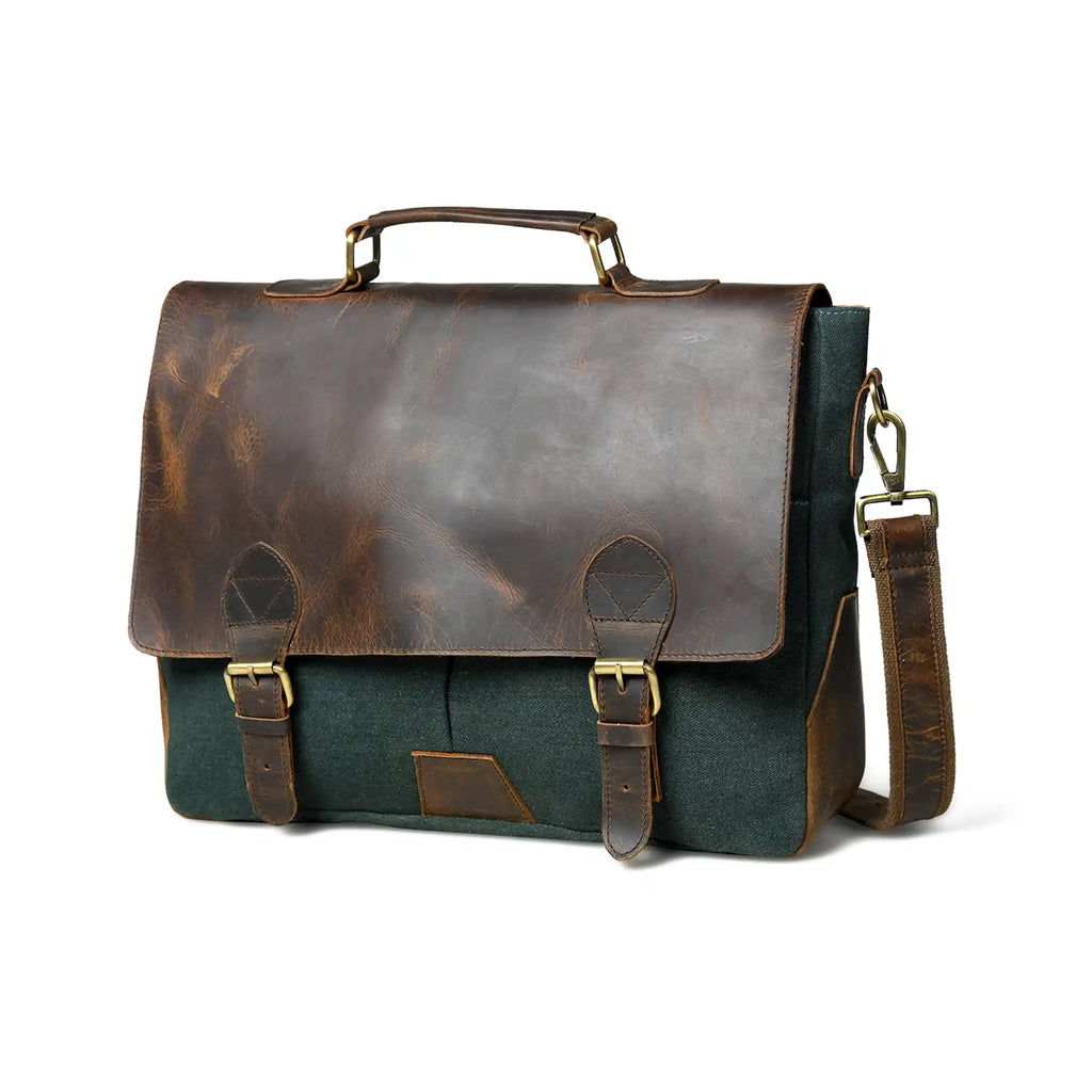 Canvas Messenger Bag - Green