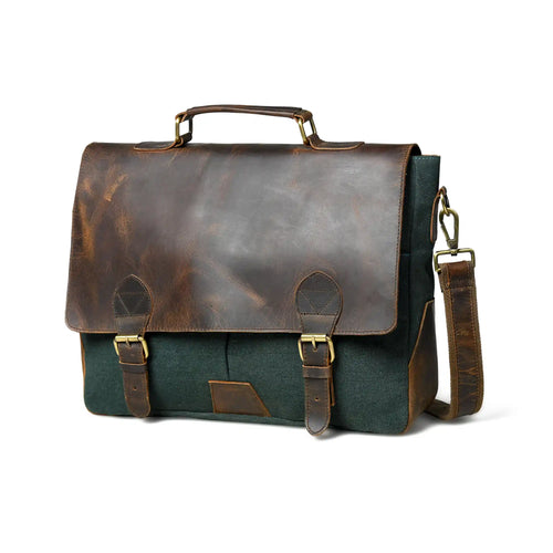 Canvas Messenger Bag - Green