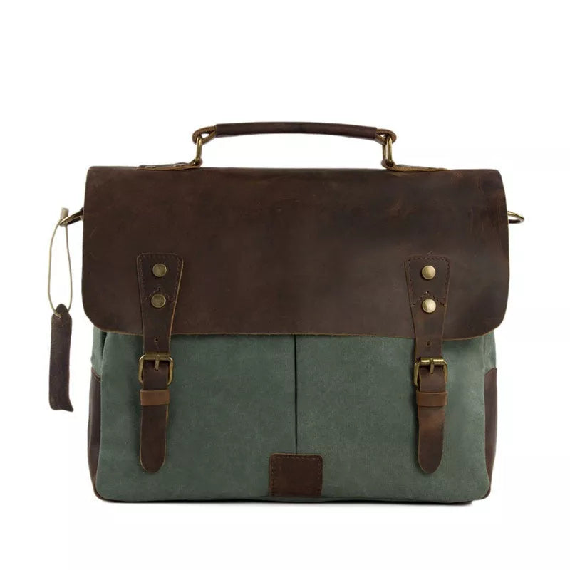 Craftshades - 100% Genuine Leather & Canvas Messenger