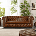 Craftshades Vintage Brown three seater Chesterfield  sofa