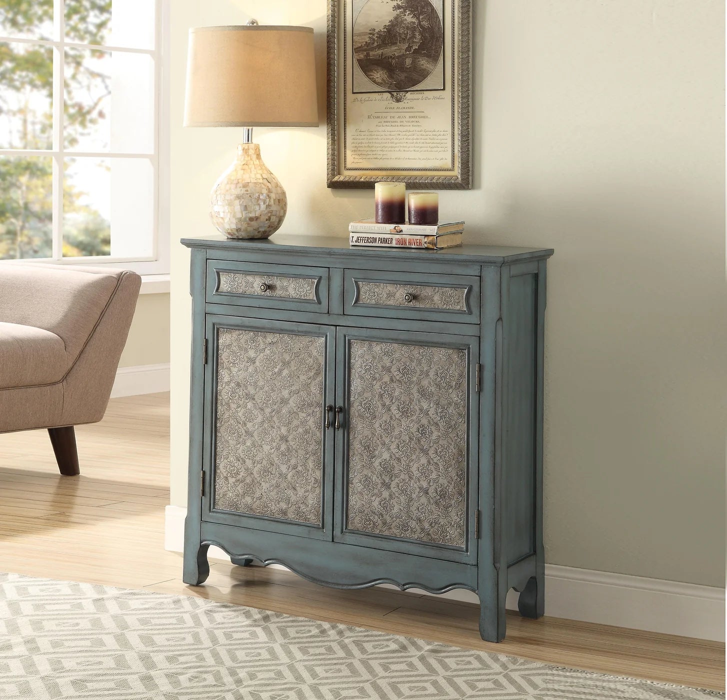 Craftshades Antique Carved Sideboard Cabinet