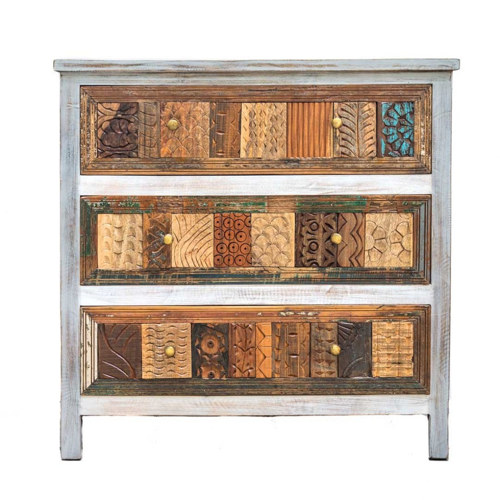 Craftshades Antique Wooden 3 Drawer Cabinet
