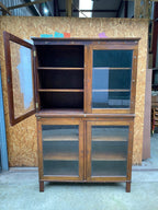 Craftshades Antique Wooden Double Glass Cabinet