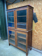 Craftshades Antique Wooden Double Glass Cabinet