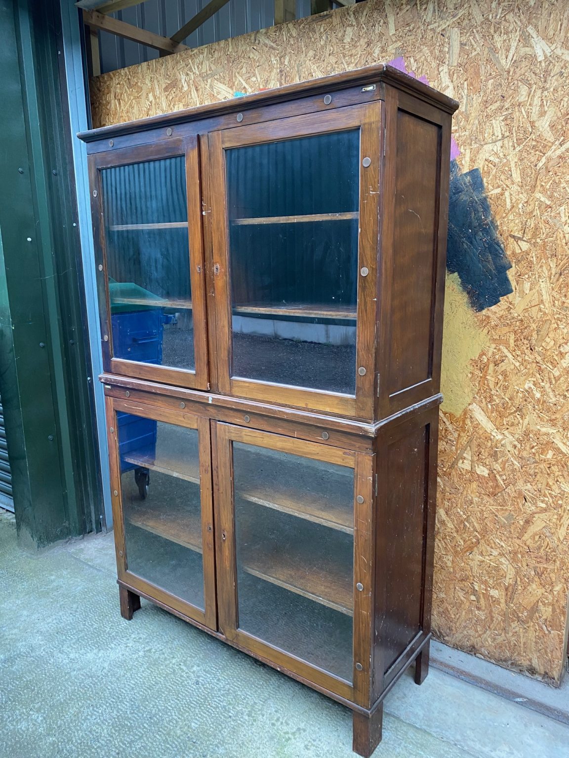 Craftshades Antique Wooden Double Glass Cabinet