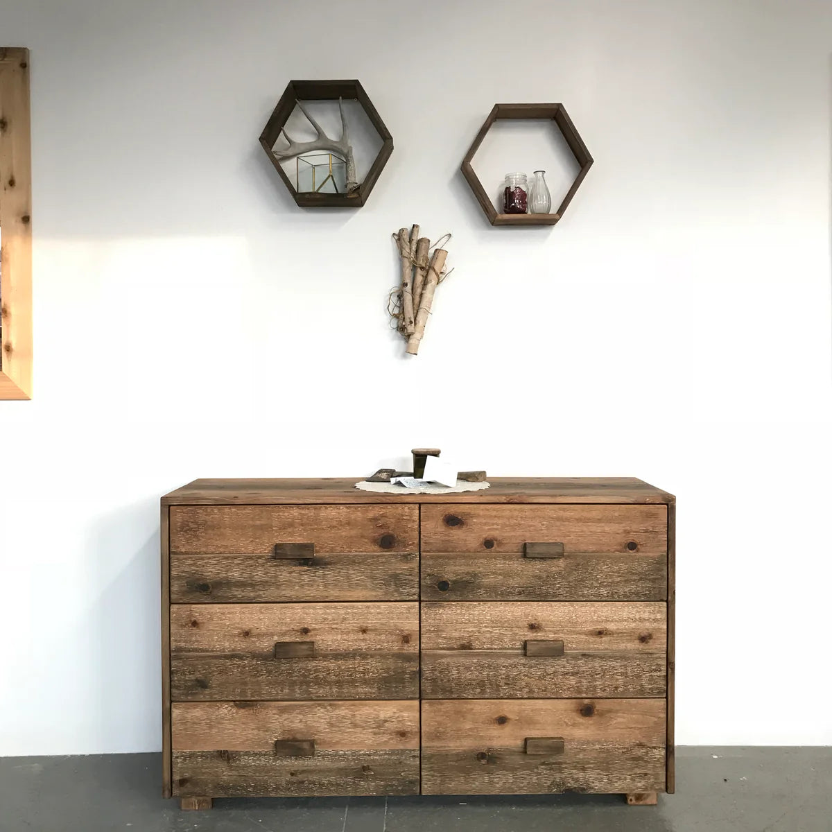 Craftshades Antique Wooden Six Drawer Dresser