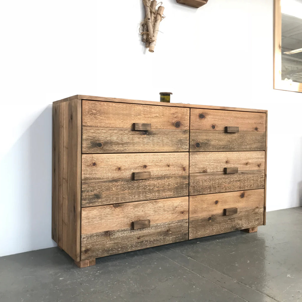 Craftshades Antique Wooden Six Drawer Dresser
