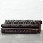 Craftshades Chocolate Brown L shape Chesterfield Sofa