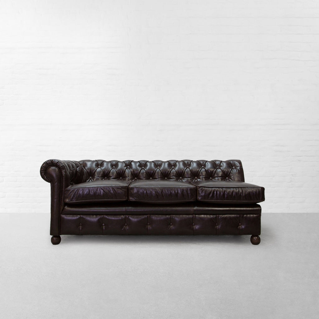 Craftshades Chocolate Brown L shape Chesterfield Sofa