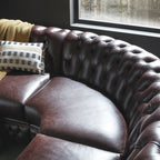 Craftshades Deep Brown L shape Chesterfield Sofa