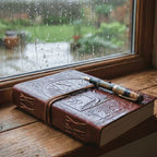 Handcrafted Leather Journal – Tree Embossed (10x7")