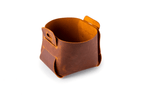 Distressed Leather Mini Storage Basket