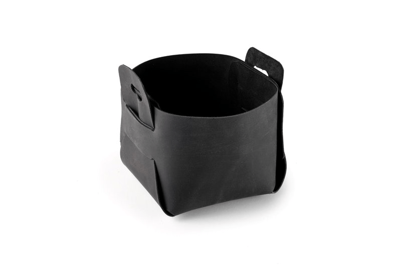 Distressed Leather Mini Storage Basket