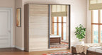Sonoma Oak 2-Door Sliding Wardrobe with Mirror