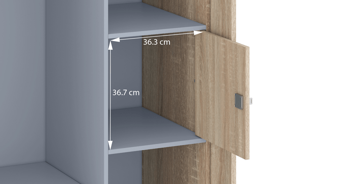 Sonoma Oak 2-Door Sliding Wardrobe with Mirror
