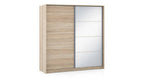 Sonoma Oak 2-Door Sliding Wardrobe with Mirror