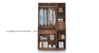 Rodrigues 3-Door Engineered Wood Wardrobe in Sheesham Finish