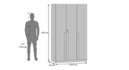 Rodrigues 3-Door Engineered Wood Wardrobe in Sheesham Finish