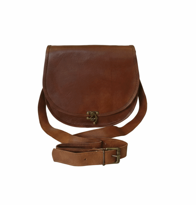 Craftshades –  Unique C-Lock Handcrafted Leather Bag | 100% Genuine Leather