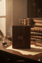 Classic Hand-Stitched Vintage Leather Diary with Brass Lock