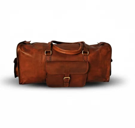 Craftshades - Handmade 24” Brown Leather Travel Bag