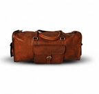 Craftshades – Edge Handcrafted 24″ Duffle Leather Bag (Brown) | 100% Genuine Leather