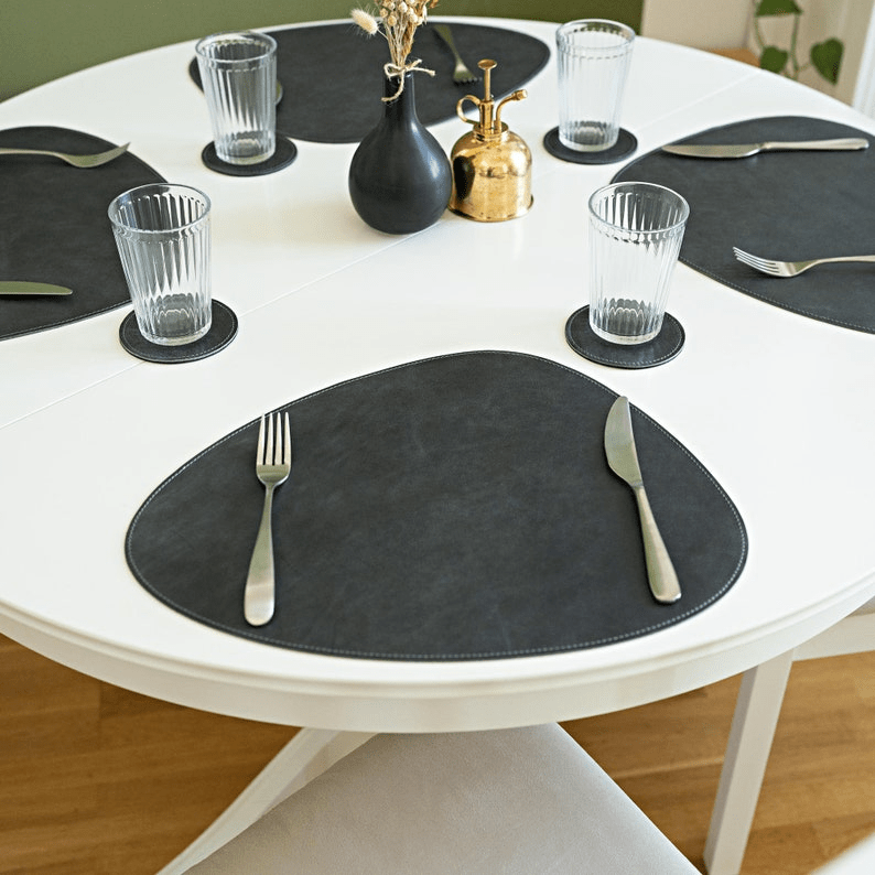 Handmade Genuine Leather Triangular Placemats