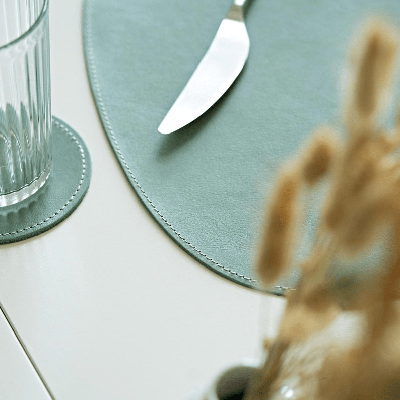 Handmade Genuine Leather Triangular Placemats