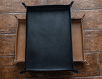 Handmade Italian leather catch all tray