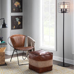Leather Pouf, ottoman pouf handmade pouf footstool