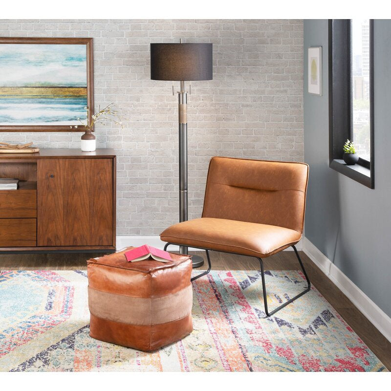 Leather Pouf, ottoman pouf handmade pouf footstool