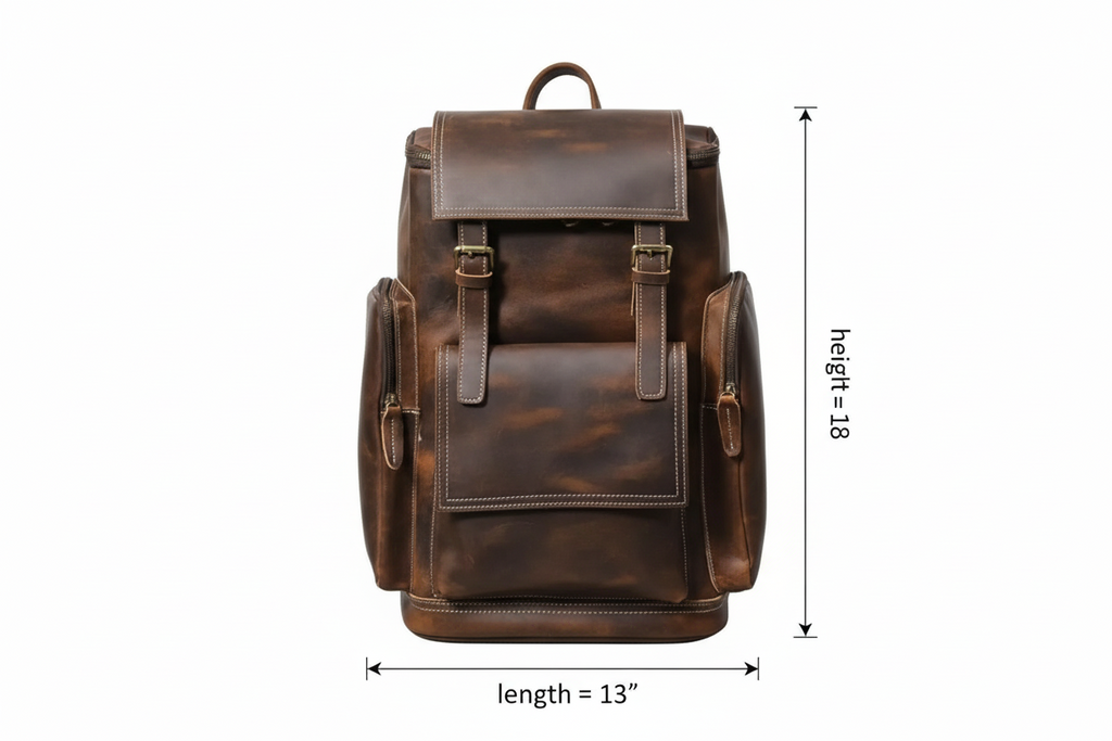 Craftshades Jungle Full Grain Buffalo Leather Laptop Backpack