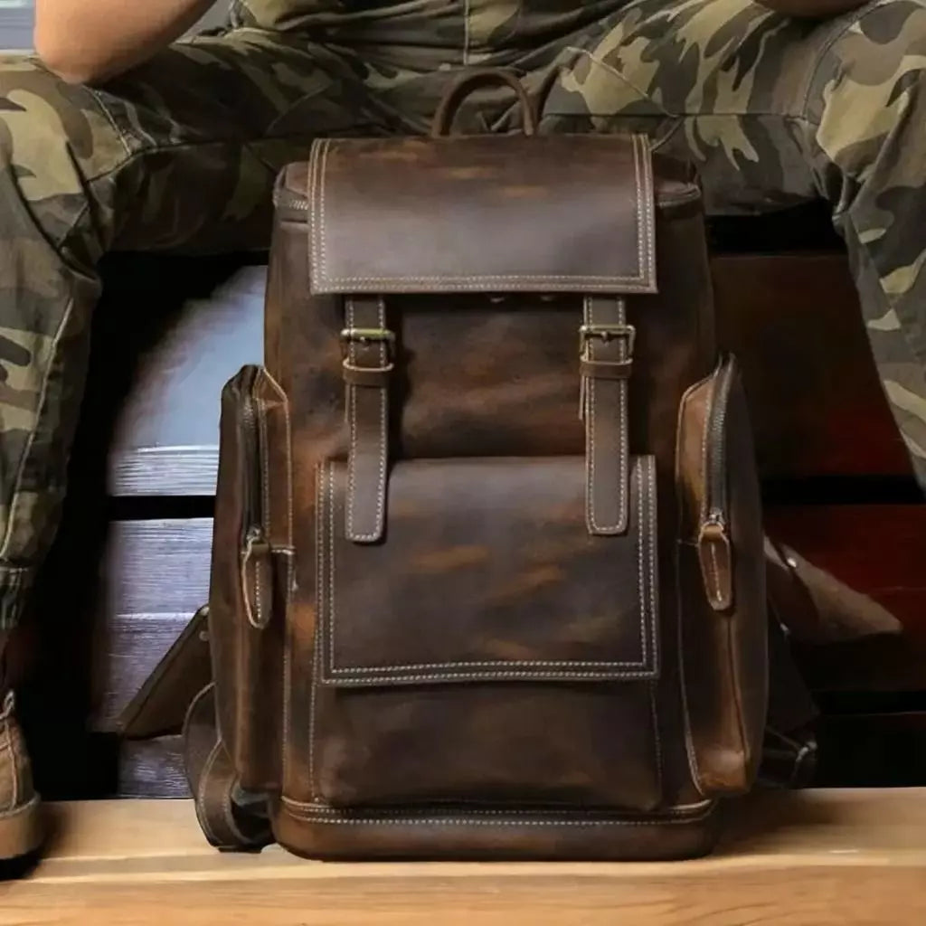 Craftshades Jungle Full Grain Buffalo Leather Laptop Backpack