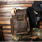 Jungle Travel Backpack – Full Grain Buffalo Leather Laptop Backpack