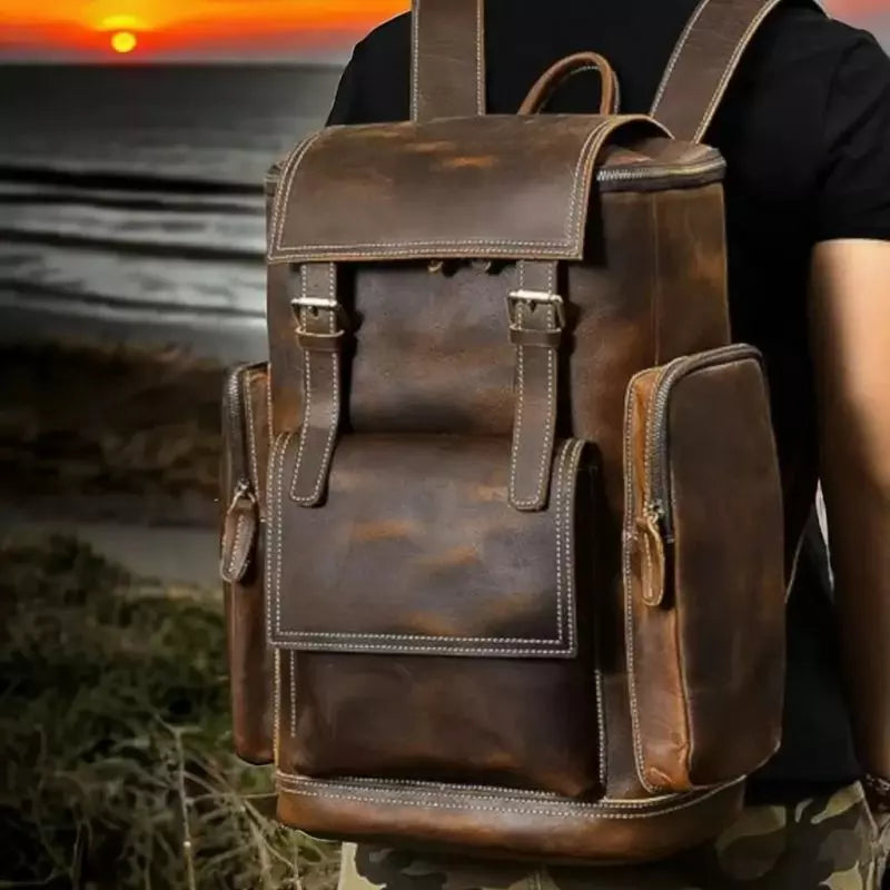 Craftshades Jungle Full Grain Buffalo Leather Laptop Backpack