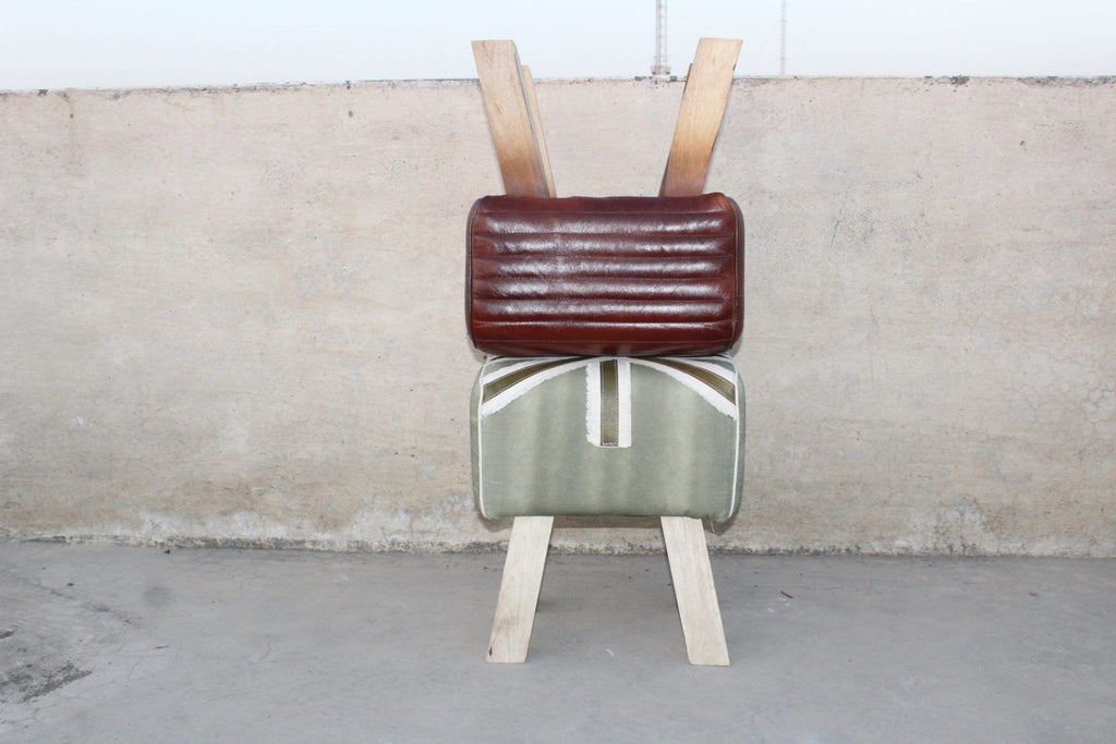 Leather Vanity Stool