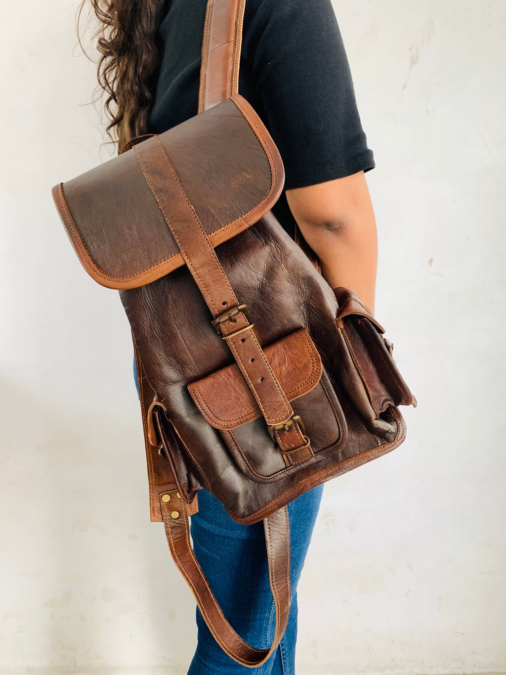 Craftshades –  Handcrafted Leather Camera bag &amp; backpack  Combo