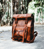 Craftshades – Multiple Pockets 12*16 Inch Handcrafted Goat Leather Roll Bag | 100% Genuine Leather