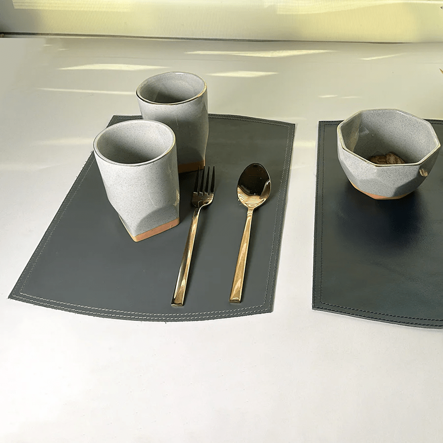 Premium Leather Placement Mat – Desk &amp; Dining Protector