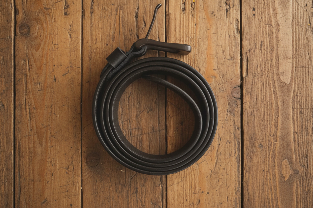 100% Genuine Premium Leather Belt - Black