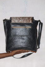 Hairon Leather Crossbody Tote Bag