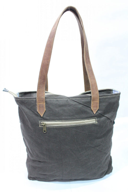 Canvas Tote Bag Checks Design
