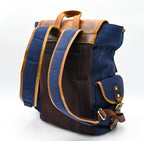 Vintage Leather Travel Bagpack