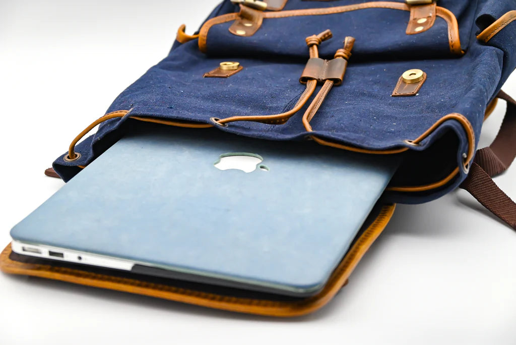 Vintage Leather Travel Bagpack