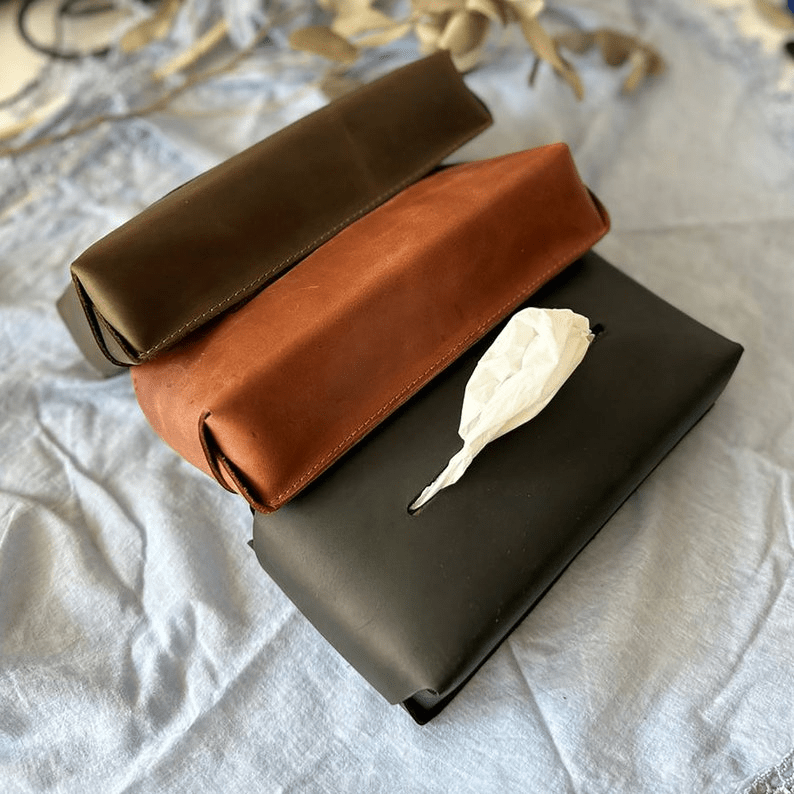 Leather Tissue Box