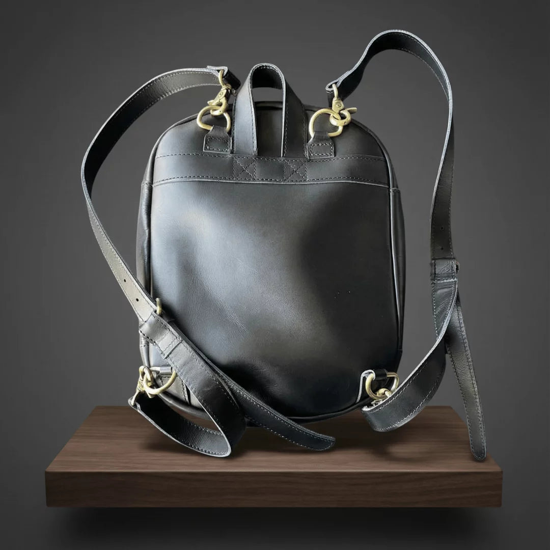 Craftshades Classic Black Leather Backpack