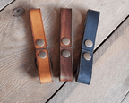 Leather clasp for belt and armor
