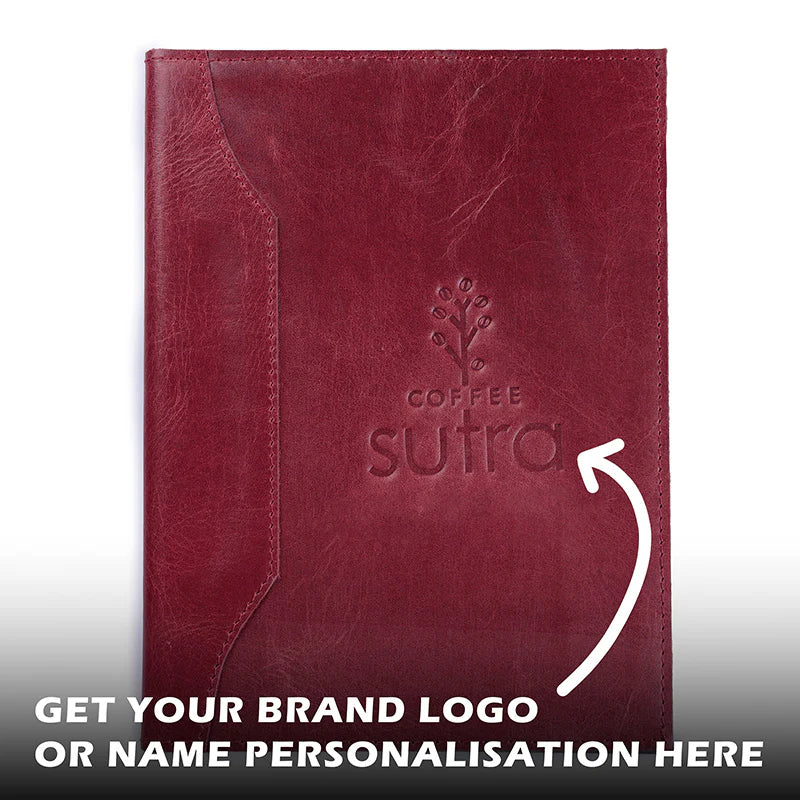 Premium Royal Leather Menu Booklet